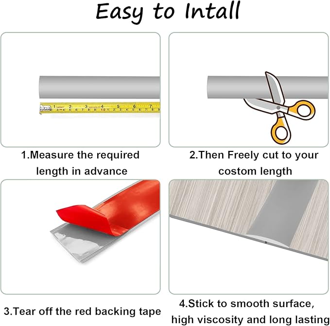 Floor Transition Strip & Self Adhesive Floor Vinyl Floor Edge Trim Laminate - Image 2