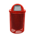 COATEDOUTDOORFURNITURE RDT-P-RED Heavy Duty Round Trash Receptacle by CoatedOutdoorFurniture