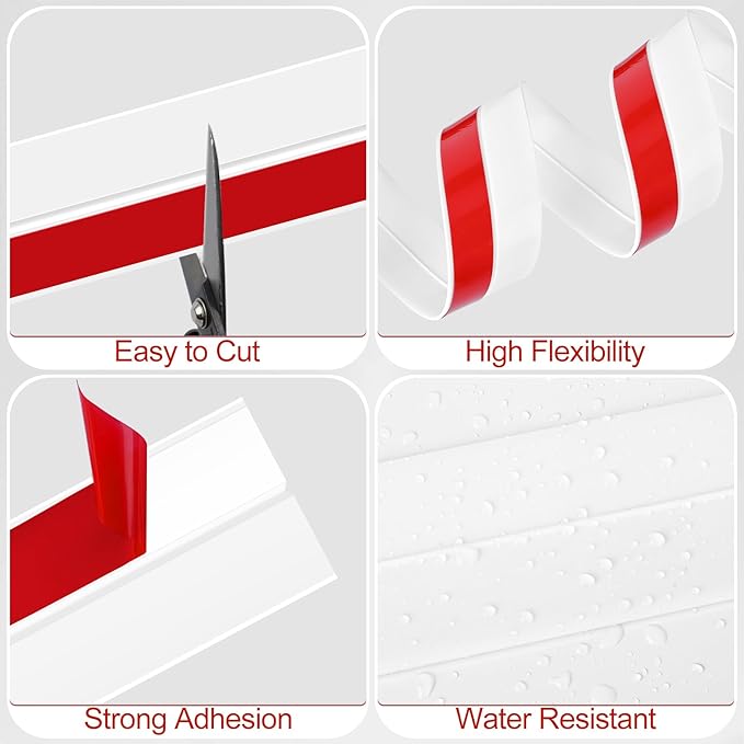 MYFAMIREA Door Weather Stripping 3IN x 20FT Door Draft Stopper Seal Tape - Image 4