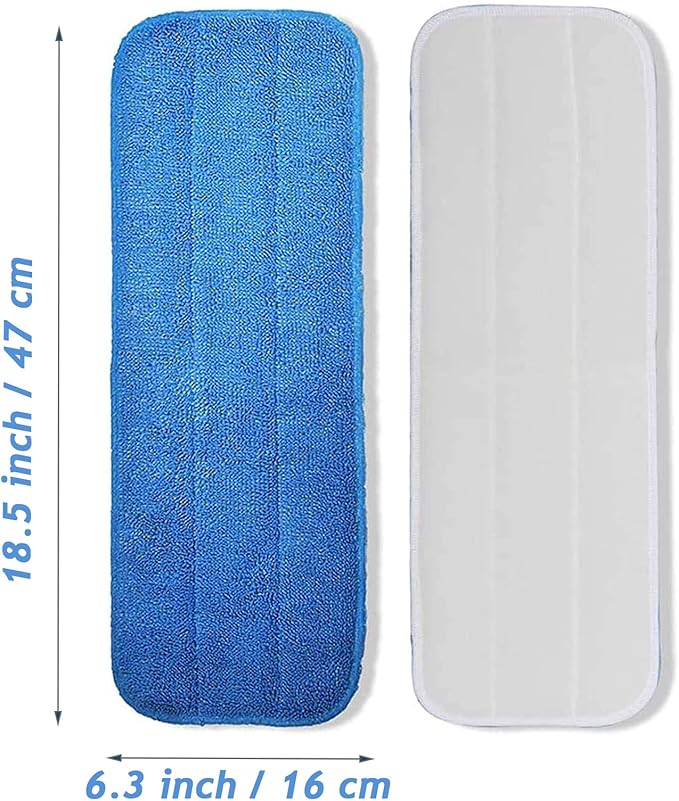 Microfiber Mop Pads, 18.5 x 6.3 Inch Reusable and Washable Spray Mop Pads - Image 2