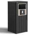 22 Gallon Outdoor Trash Can Waterproof Resin Patio Garbage Can by WTFGO