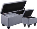 Hinged Storage Ottoman Set of 3 by TASSULLO