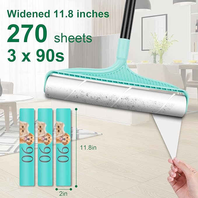 KeFanta 3Pcs Large Lint Roller Refills 11.8" Wide - Image 3