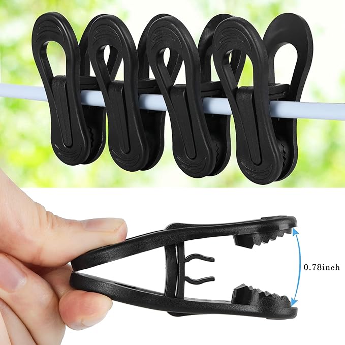 Tinfol Black Plastic Hanger Clips - Image 5
