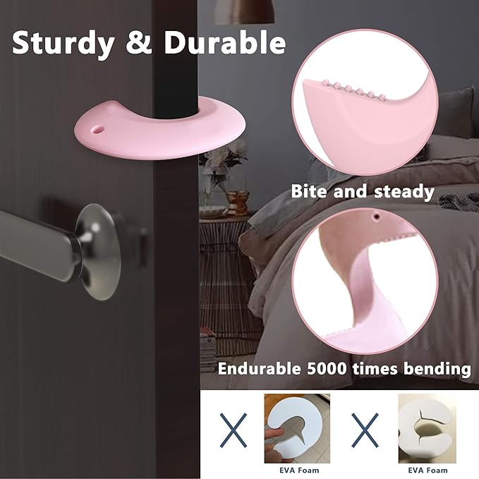 Silicone Door Pinch Guard and Door Slam Stopper, Durable Finger Pinch Guard - Image 3