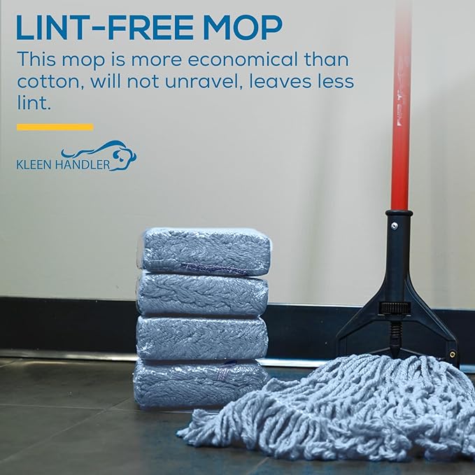KLEEN HANDLER HEAVY DUTY Commercial Mop Head Replacement, Wet Industrial Blue - Image 7