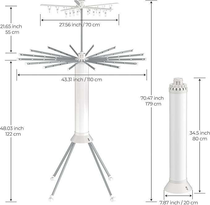 4-Legged Clothes Drying Rack, Portable Dryer Rack - Image 8