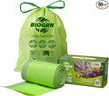 2.6-3 Gallon Compostable Trash Bags Drawstring 50 Bags Extra Thick 1 Mil 11.36 by BIOGRN