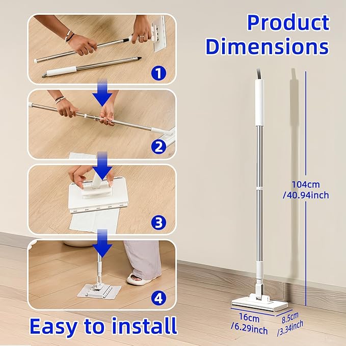 2025 New Mini Sweeper Mop No-Touch Dirty Cleaning Flat Dust Mop - Image 8