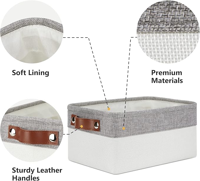 DULLEMELO Storage Baskets Bins for Organizing, Small Fabric Baskets for Shelves - Image 3