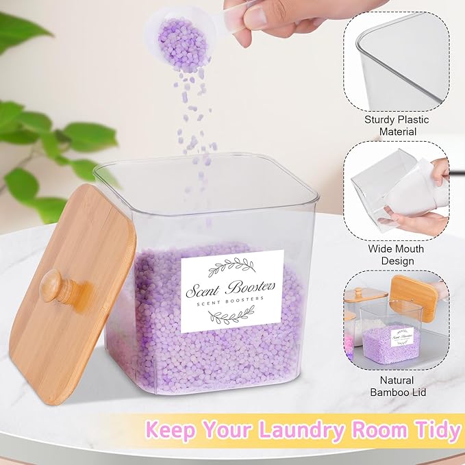 efluky 2 Pack Laundry Pods Container & Dryer Sheet Holder Set, Laundry Pods - Image 2