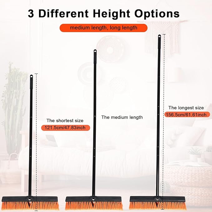 Zhehao 6 Pack 18 Inches Push Broom Outdoor, Concrete Floor Cleaning - Image 2