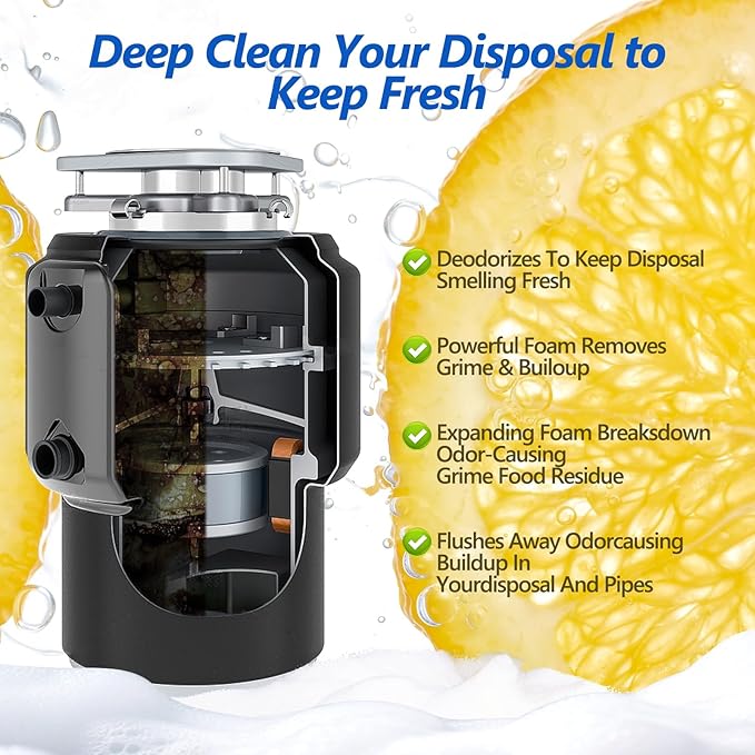Garbage Disposal Cleaner Deodorizer Tablets 26Pack, XL Powerful Foaming Kitchen - Image 3