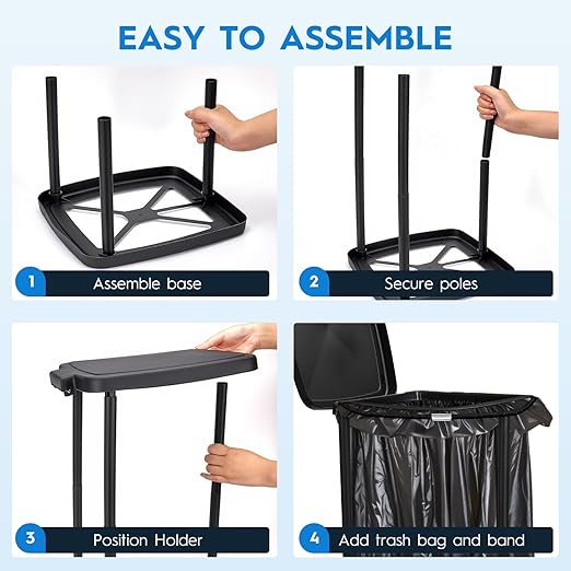 Portable Trash Bag Holder Collapsible Garbage Bin - Image 5