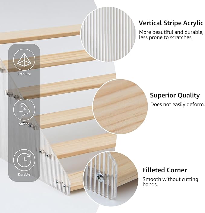nianfeng Tiered Spice Rack, 6-Tier Spice Pantry Kitchen Cabinet Organizer - Image 5