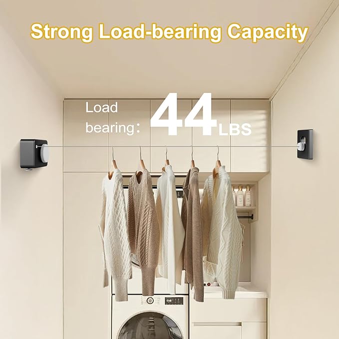 Retractable Clothesline Indoor/Outdoor, Anti-Sag - Image 4