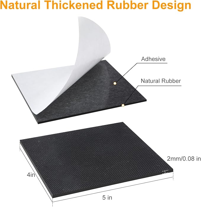 CHUNZEXI Non Slip Furniture Pads 6 PCS 5" x 4", Self Stick Rubber Grippers - Image 2