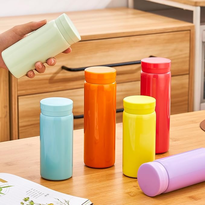 Mini Thermos Cute Water Bottle - 7 oz Tiny Insulated Vacuum 18/10 Stainless - Image 5