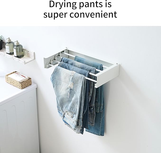 Clothes Drying Rack, Laundry Hanger Dryer Rack, Wall Mounted Drying Rack - Image 6