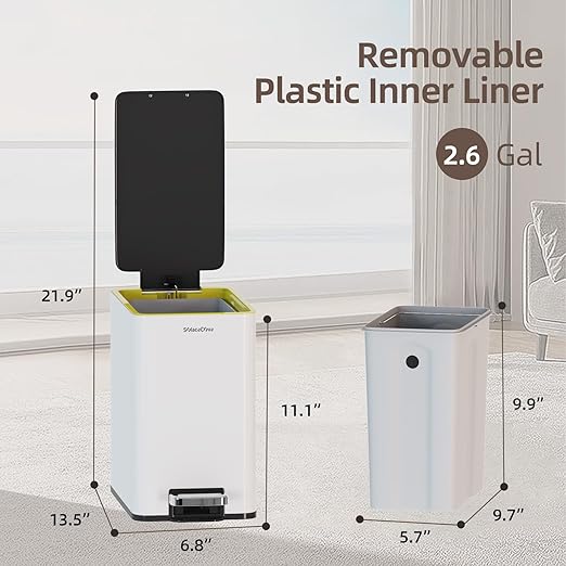 Stainless Steel Bathroom Trash can - Image 4