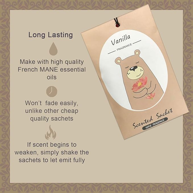 14 Packs Vanilla Scented Sachets - Image 2