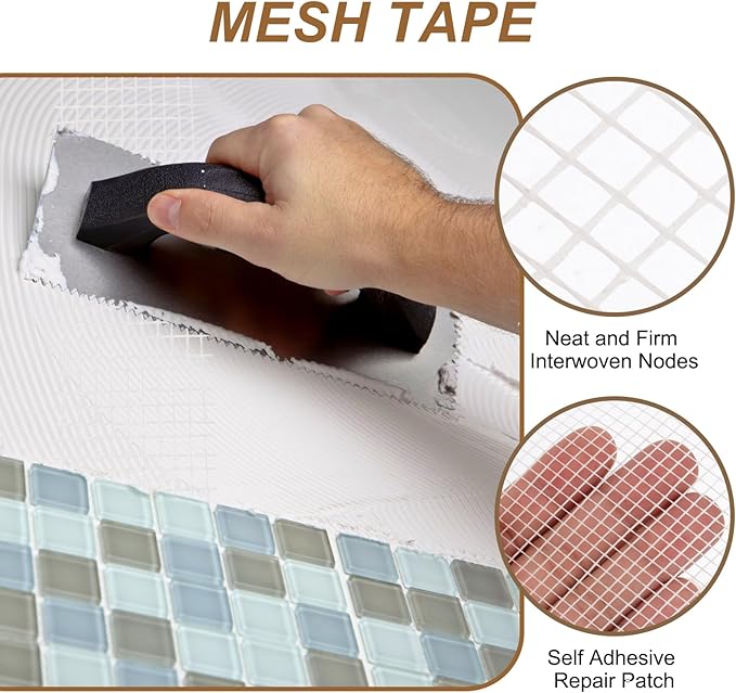 PATIKIL Drywall Repair Mesh Tape, 8 inch x 164 ft Fiberglass Repair Patch - Image 3