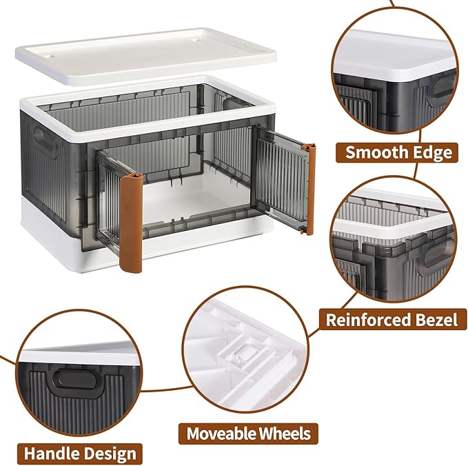HAIXIN Plastic Storage Containers, Stackable Closet Organizers and Storage - Image 3