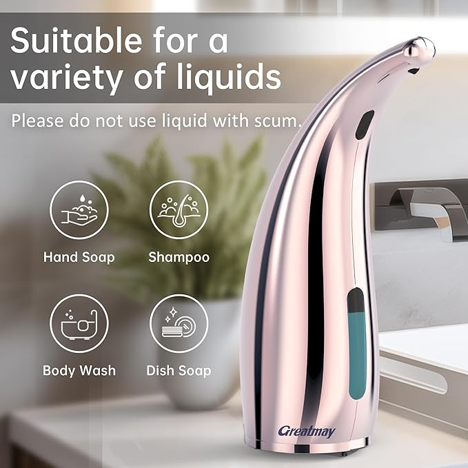 Adjustable Automatic Soap Dispenser Touchless, 4 Adjustable Levels Touchless - Image 5