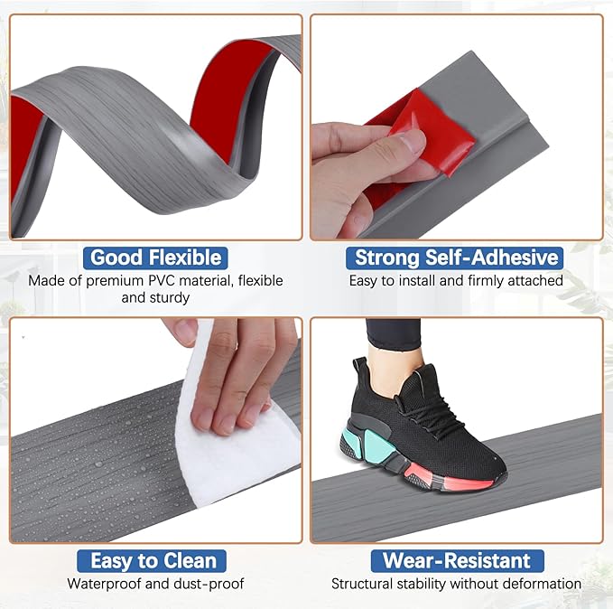 Vinyl Door Threshold Flooring Transition Strip Self Adhesive Carpet Edging Strip - Image 4
