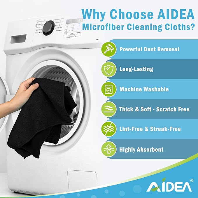AIDEA Microfiber Cleaning Cloth-50PK, Soft Microfiber Towels - Image 3