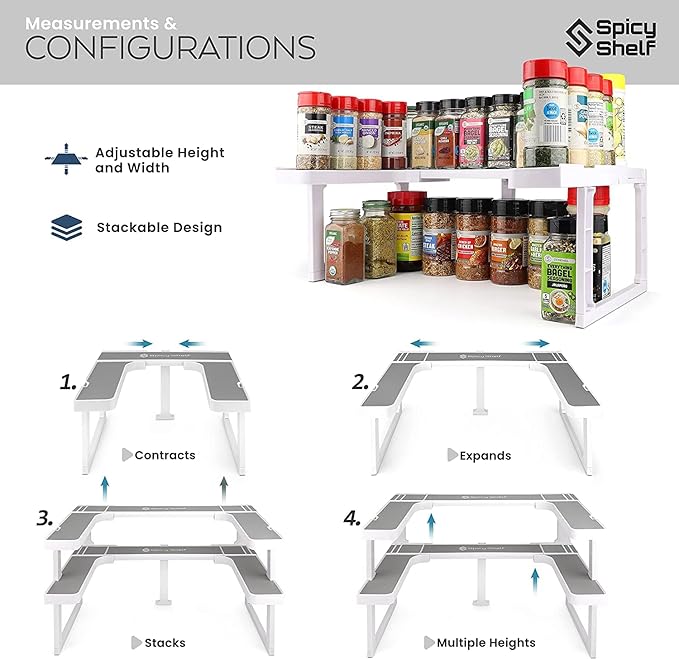 Spicy Shelf Patented Spice Rack and Stackable Organizer - Image 6