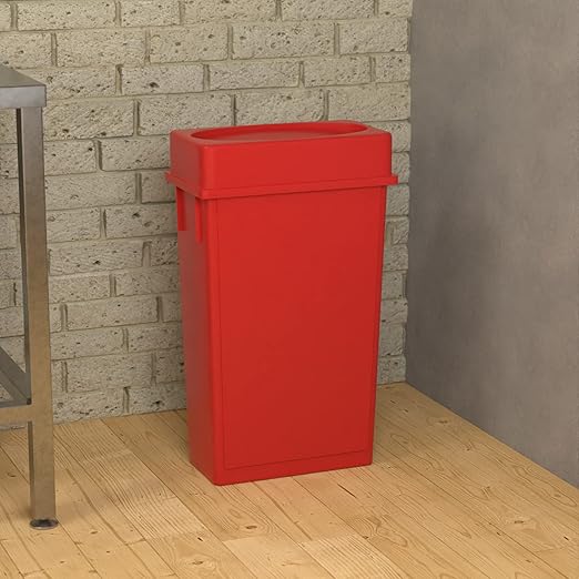 23 Gallon Red Slim Jim Trash Can - Image 4