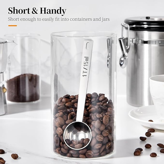 Long Handle Coffee Scoop: 18/8 Stainless Steel 5.64 Inch 1 Tablespoon Metal - Image 5