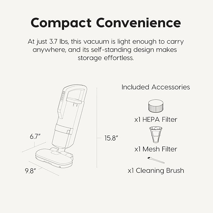 IRIS USA Handheld Corded Mattress Vacuum Cleaner, Dust Sensor, Pet Hair Remover - Image 2