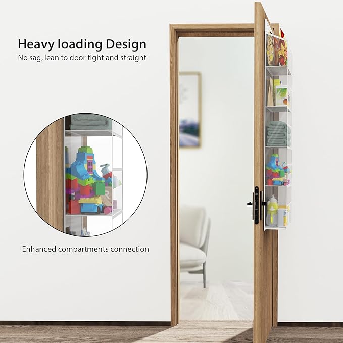Univivi 5-Shelf Fabric Door Storage Over Door Hanging Organizer - Image 3