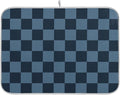 Buffalo Plaid Navy Blue Dish Drying Mat by Wamika