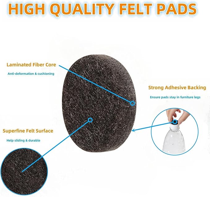 Furnigear Felt Furniture Pads for Hardwood Floors - Image 4