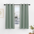 PONY DANCE Sage Green Kitchen Curtains 45 inch Length, Thermal Insulated by PONYDANCE