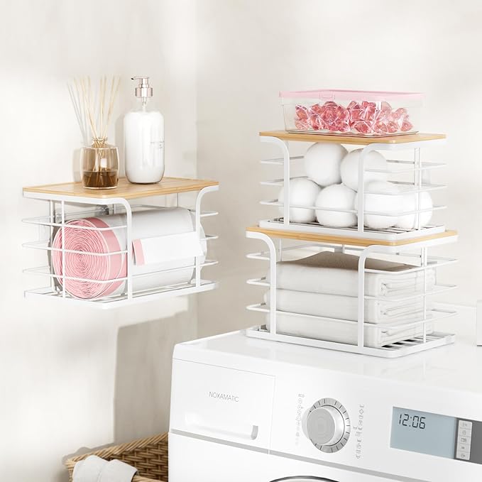 3 Pack Stackable Pantry Organizer, Stainless Steel Trash Bag Holder Dispenser - Image 5