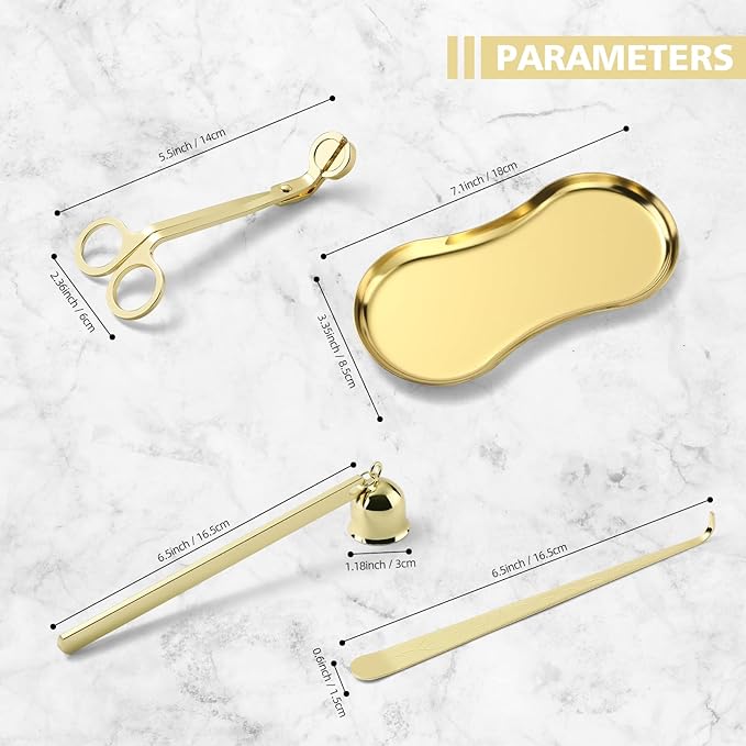 PATOISE 4 in 1 Candle Accessory Set, Candle Wick Trimmer Cutter, Candle Snuffer - Image 6