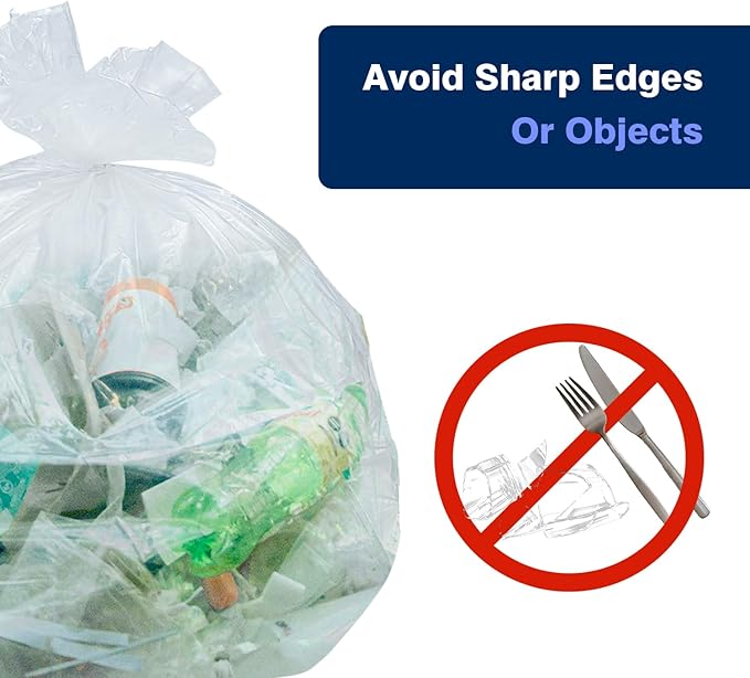 7-10 Gallon Clear Trash Can Liners, Wholesale 1000 Count, High Density Garbage - Image 7