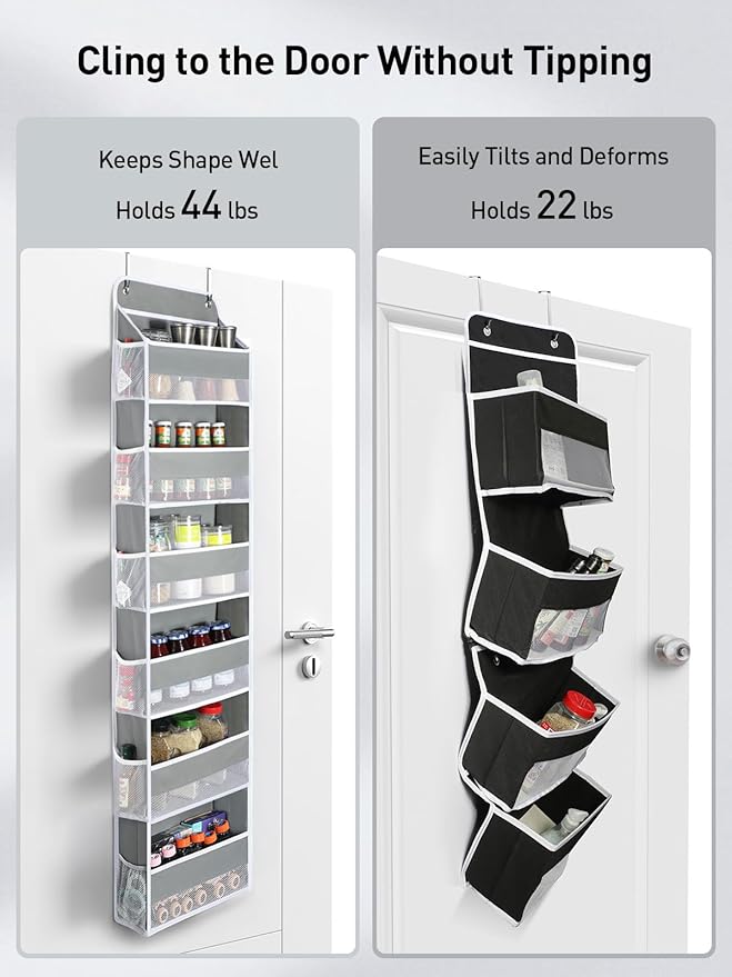 Yecaye 3 Pack Over The Door Organizer, 6-Tier Closet Door Hanging Organizer - Image 3