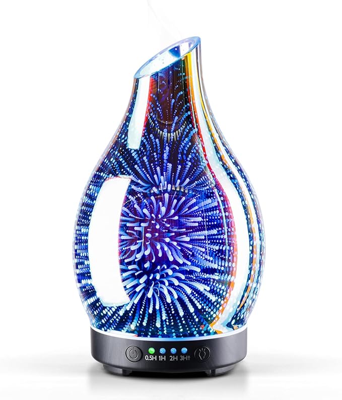 Porseme 150ml Essential Oil Diffuser Glass Color Changing Aroma Air Diffusers by Porseme