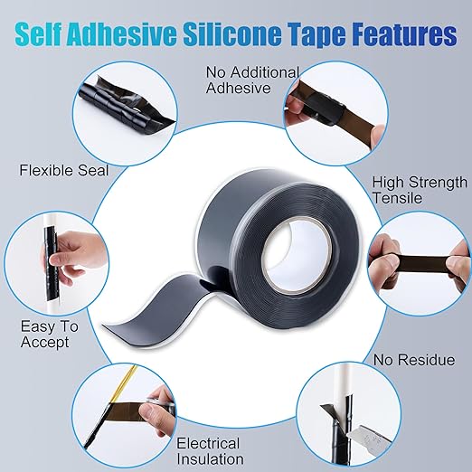 Lichamp Seal Self Fusing Silicone Tape, 1 Inch x 10 Feet x 10 Rolls, Total 100 - Image 8