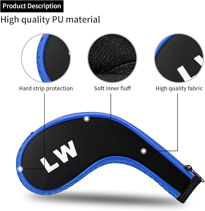 Golf 12pcs Thick Synthetic Golf Iron Head Covers Set Headcover Fit All Brands - Image 3