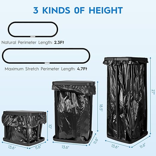 Portable Trash Bag Holder Collapsible Garbage Bin - Image 2