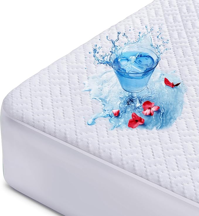 Hanherry 100% Waterproof Mattress Protector Queen Size, Mattress Cover 3D Air by Hanherry