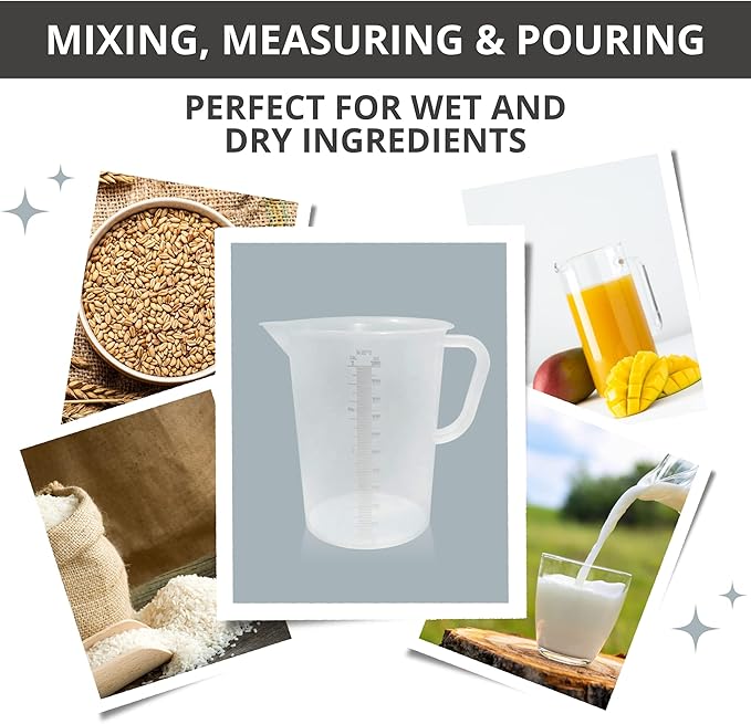 Appletofu Plastic Graduated Measuring and Mixing Pitcher - 2000ml Plastic - Image 7