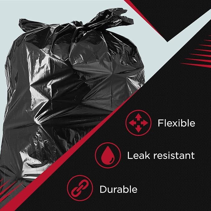 Veska 33 Gallon Trash Bags, Large Black Garbage Bags 30 Gallon, 32 Gallon - Image 9