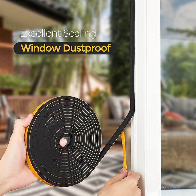 50 Feet Weather Stripping Door Seal, 1/2" Wide X 1/8" Thick Door Seal Strip - Image 7